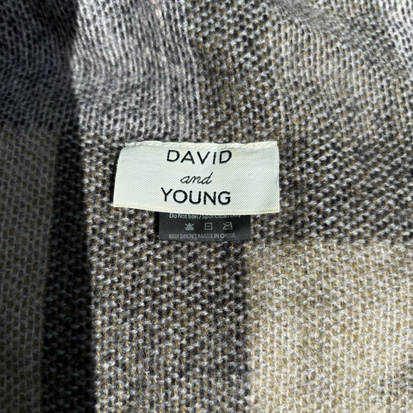 David and Young openfront front waterfall cardigan duster one size sleeveless - Picture 6 of 7